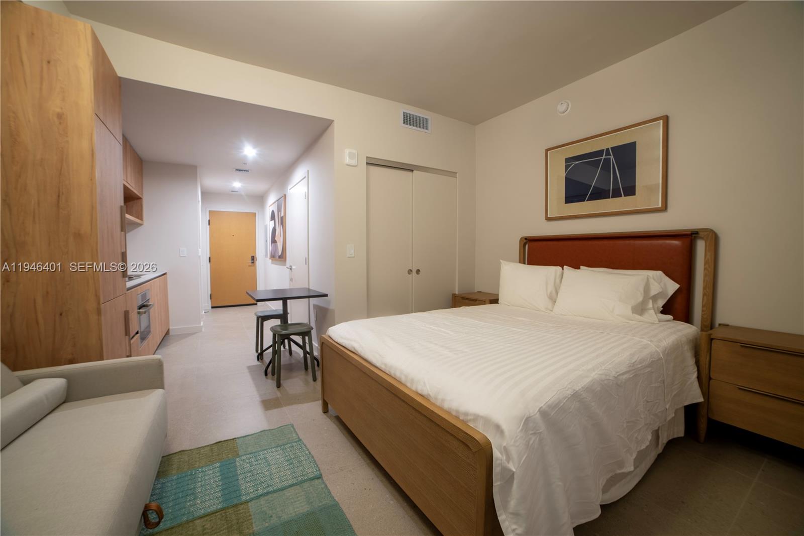 New Construction AirBNB studio apartment in the heart of Downtown Miami. Short term rental friendly, fully furnished property. 