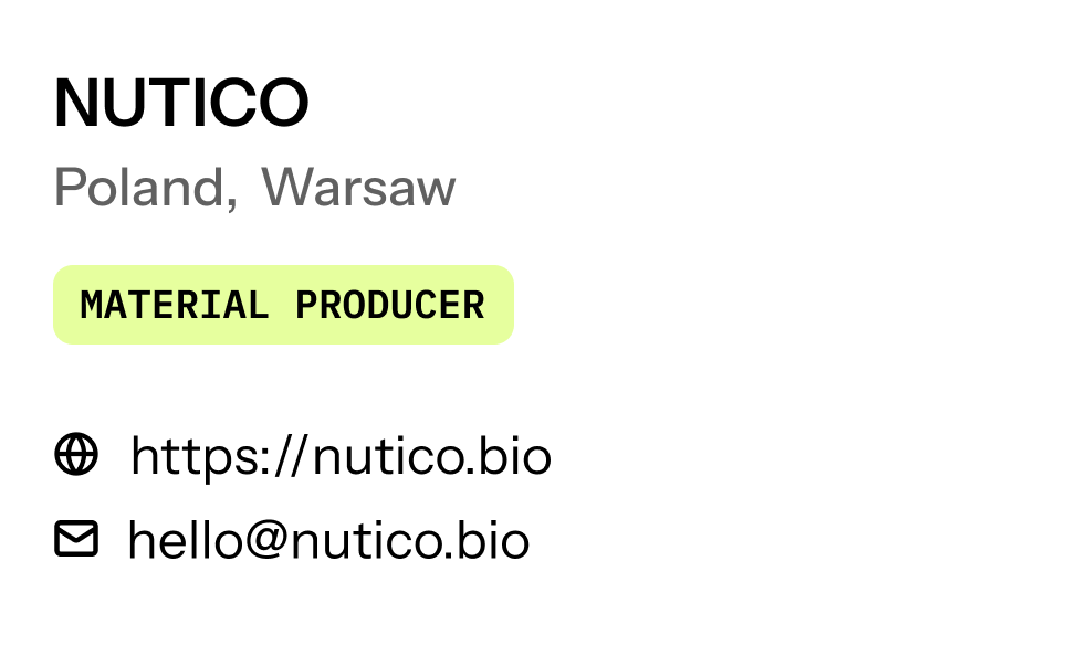 A demo card with brief information about the partner.