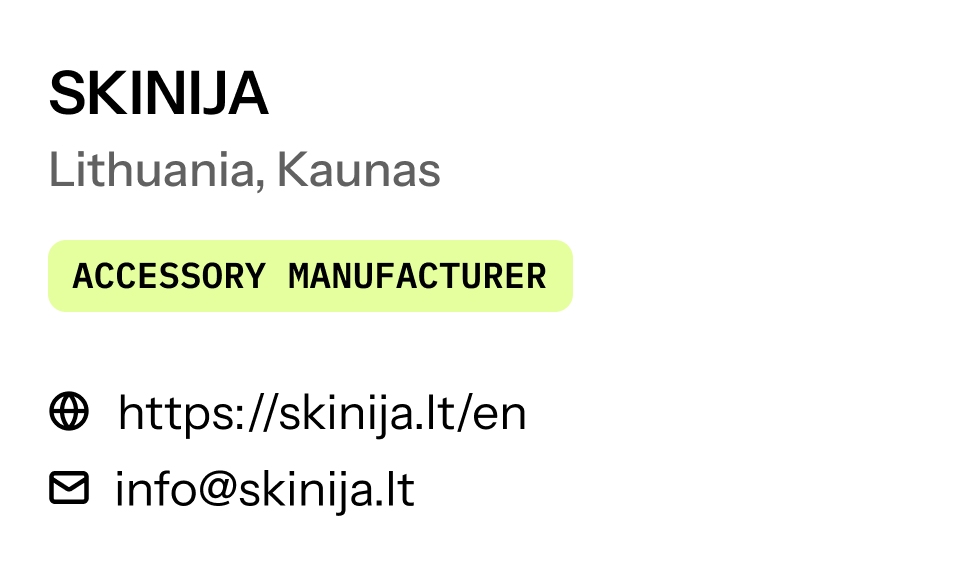 A demo card with brief information about the partner.