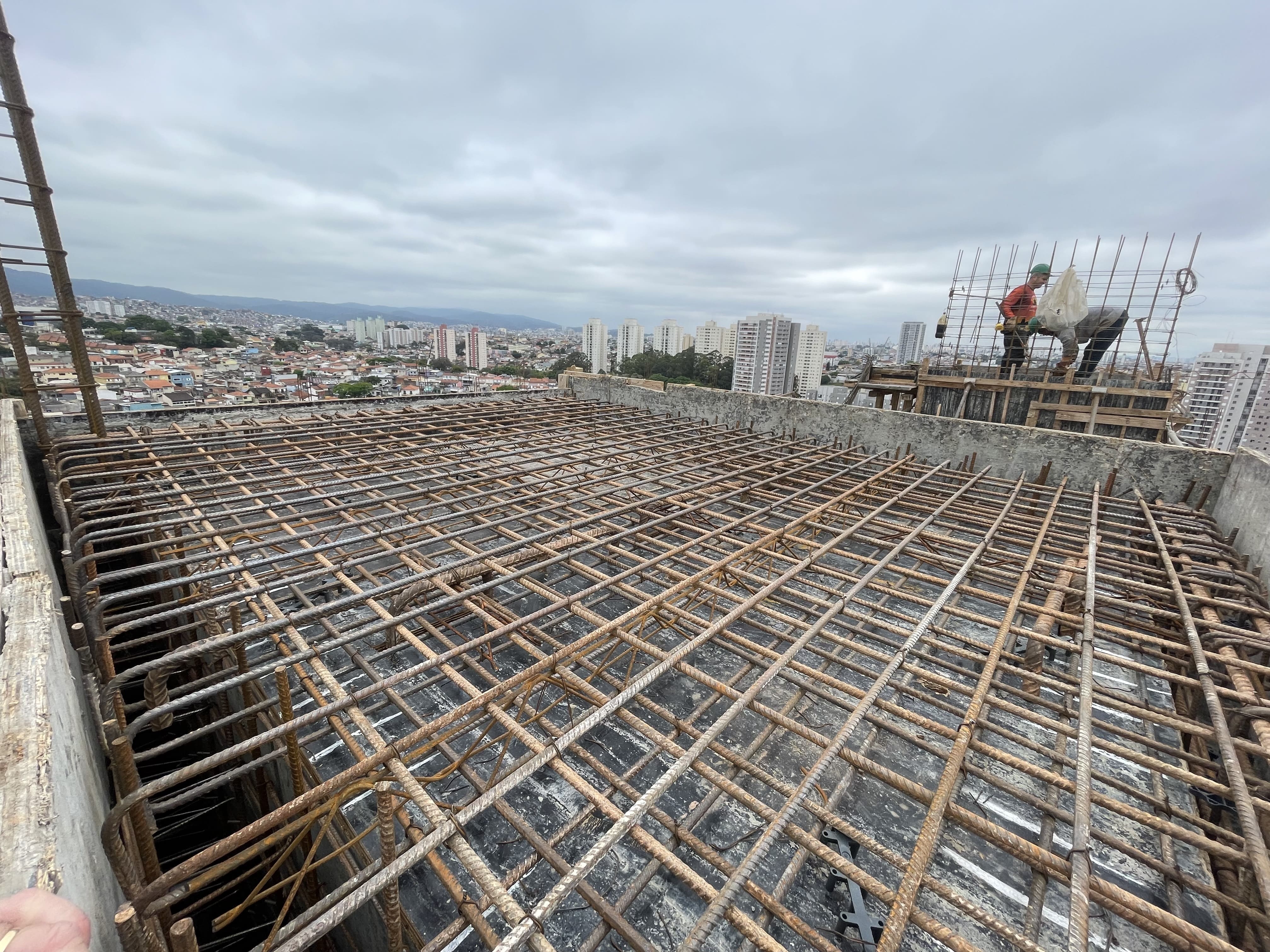  Armação da laje dos elevadores