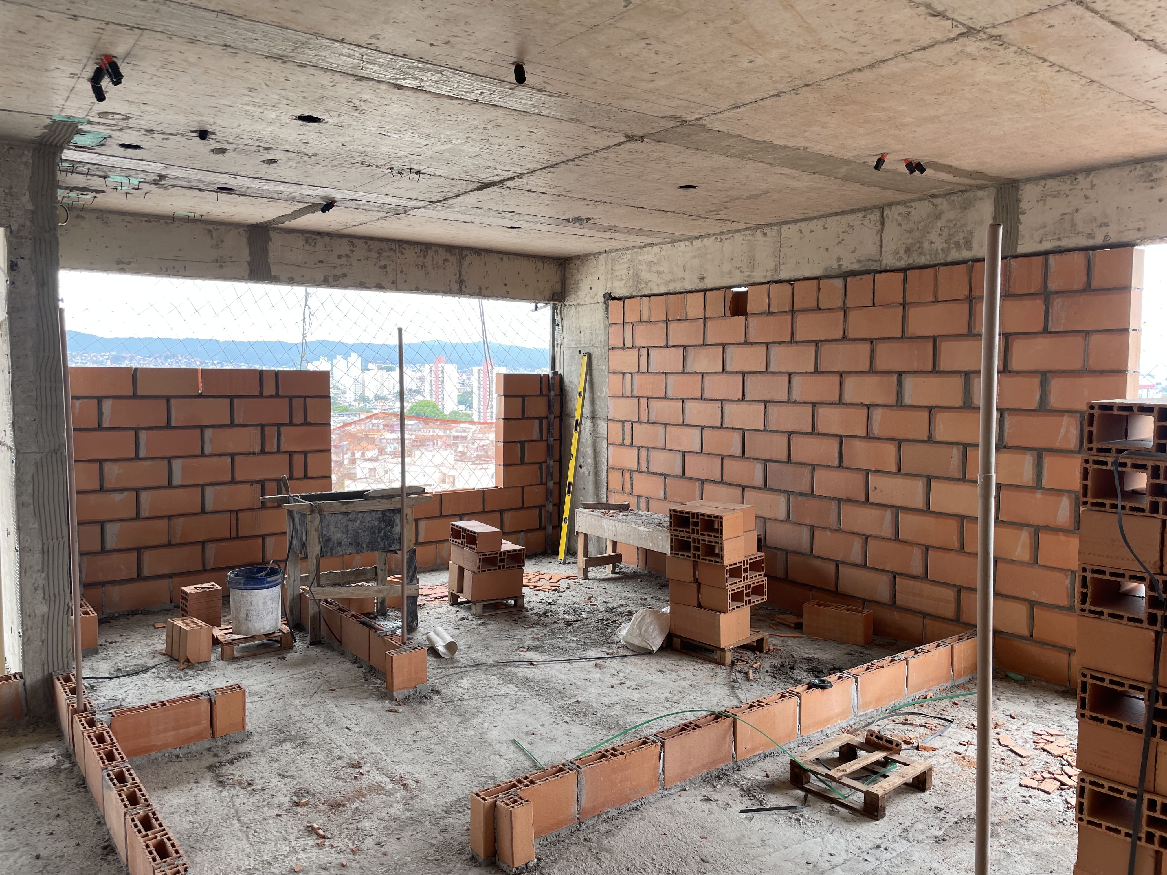 Marcação de alvenaria externa 11o. pav