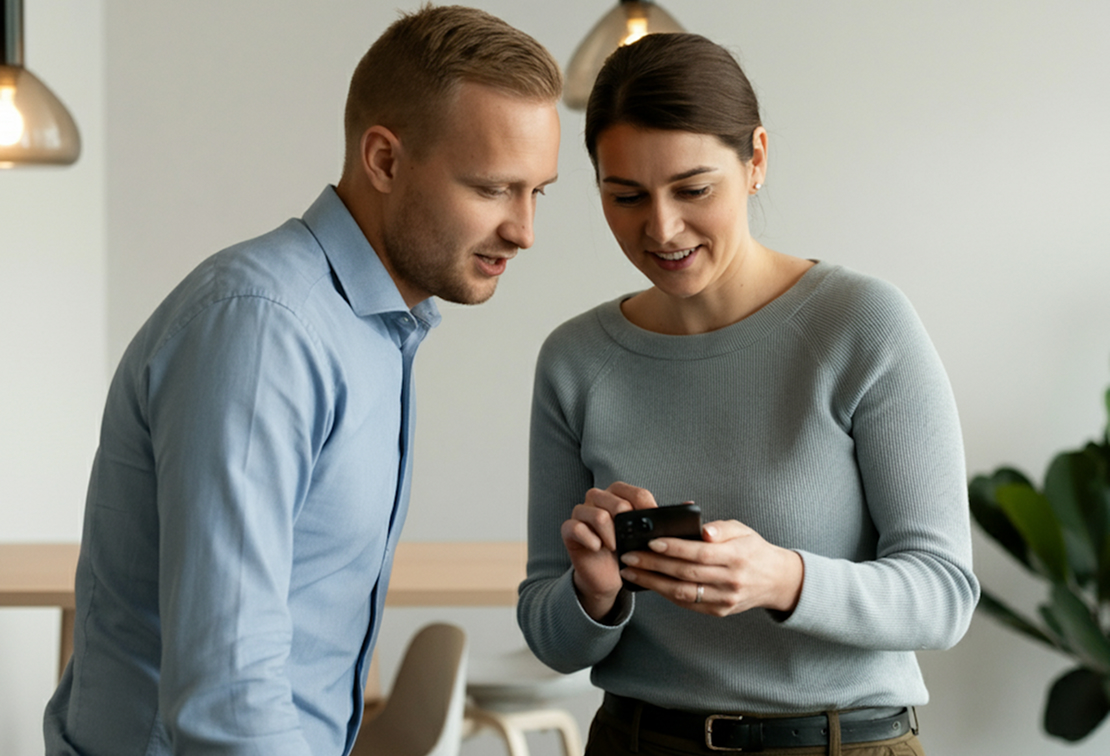 Minimal fintech website design with big fonts