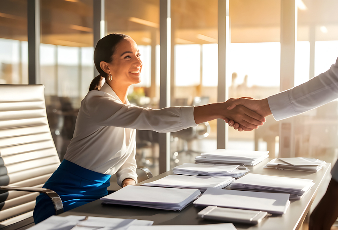 Minimal fintech website design with big fonts