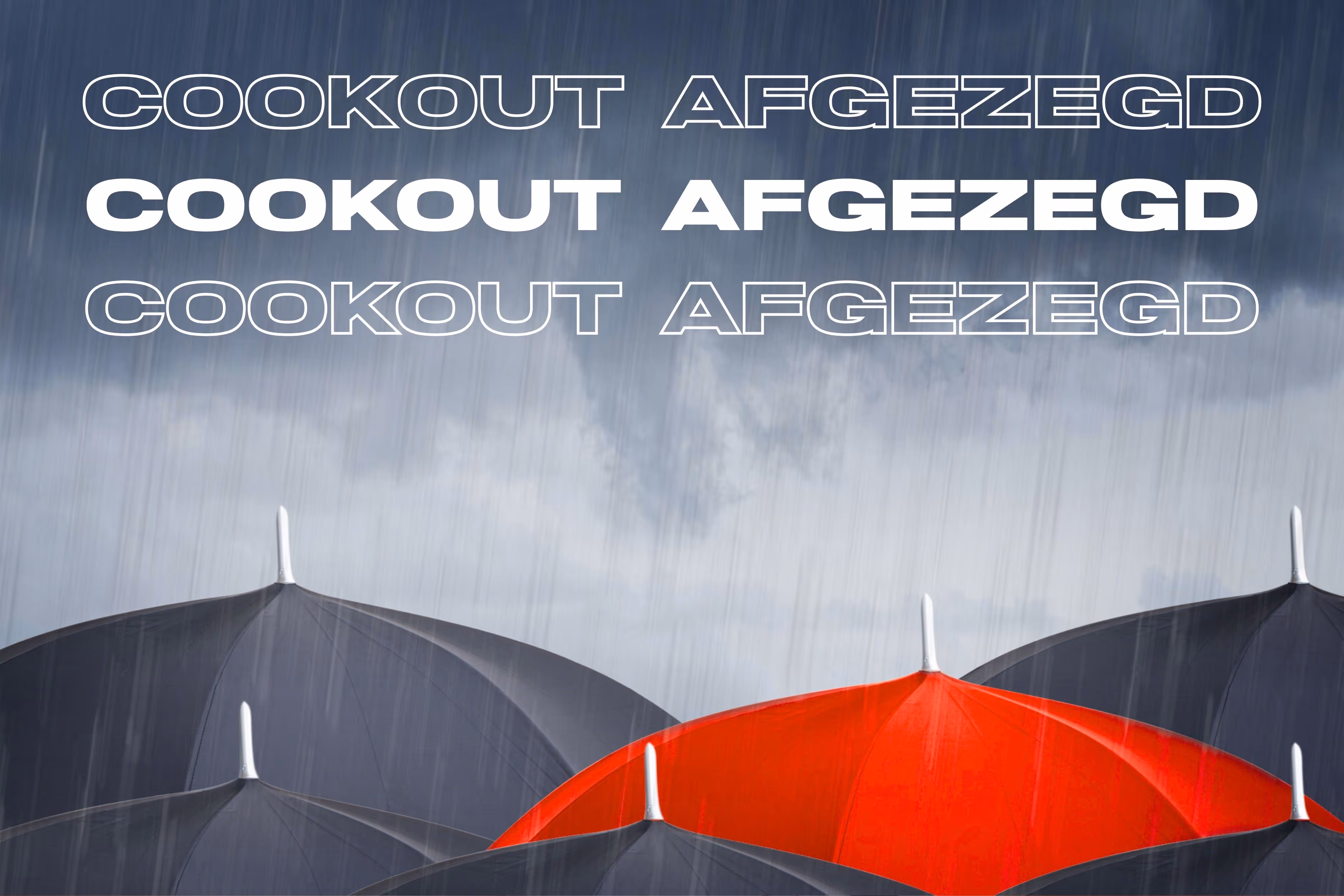 The Cookout gaat niet door wegens het slechte weer. 