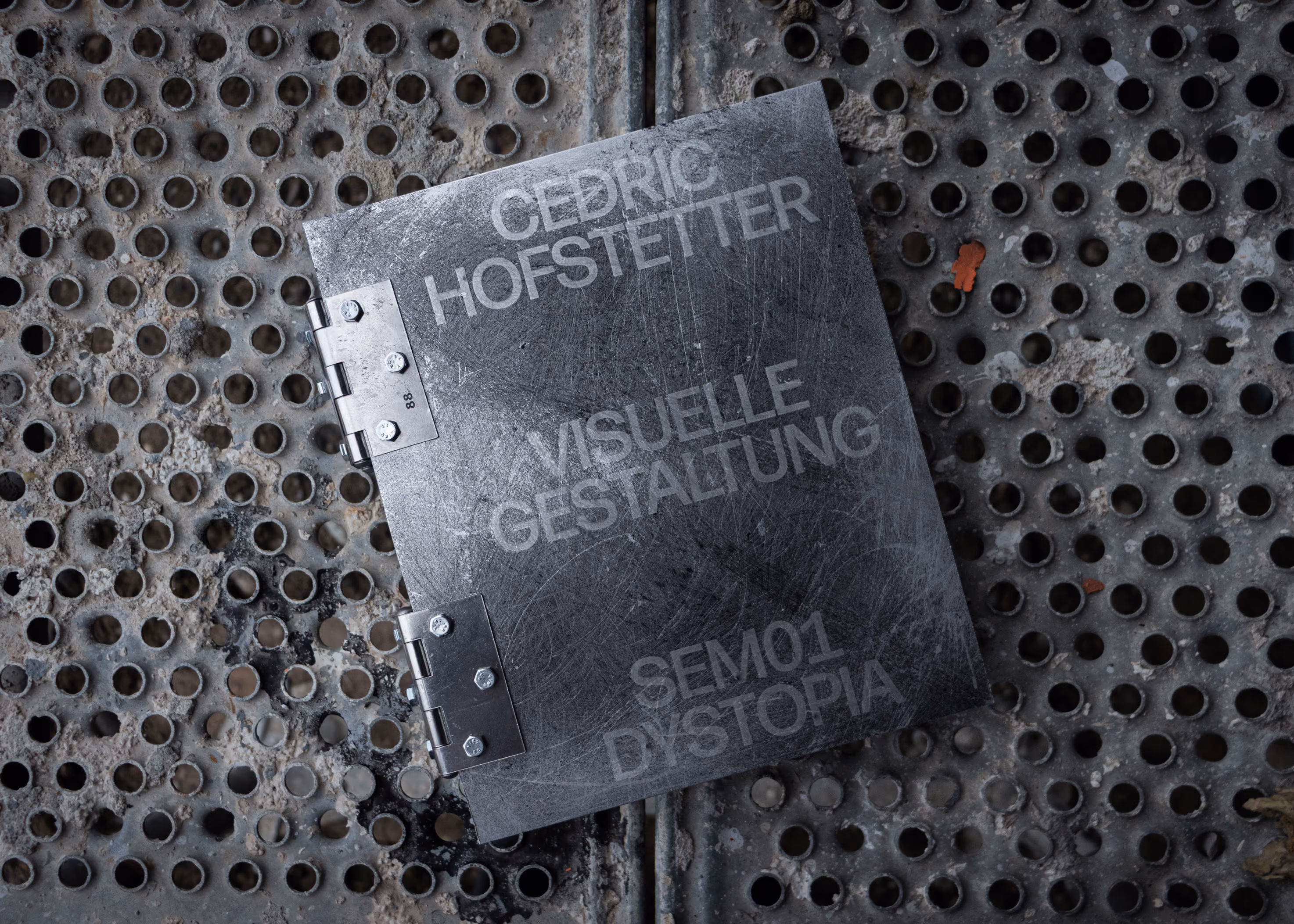 Cover for the project entitled: Dystopia made out of aluminum