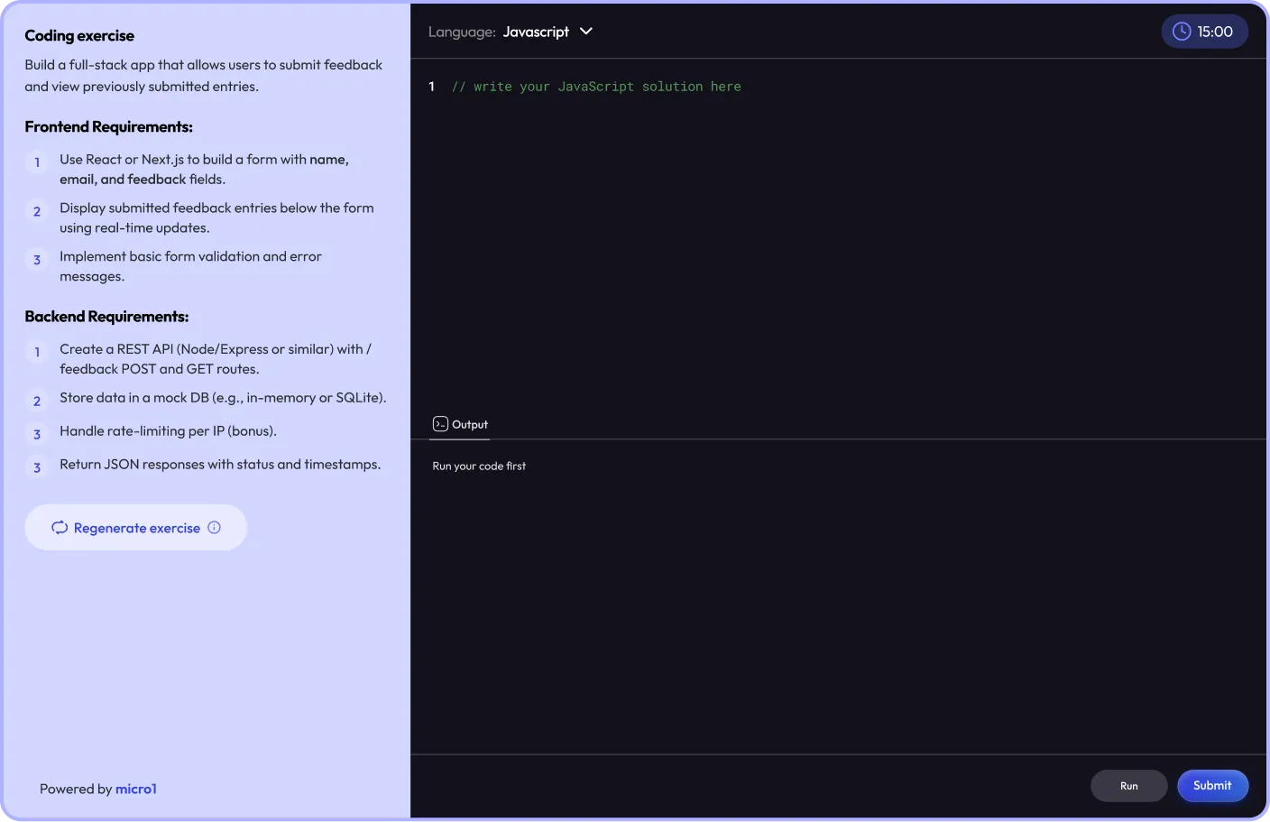 Coding exercise example