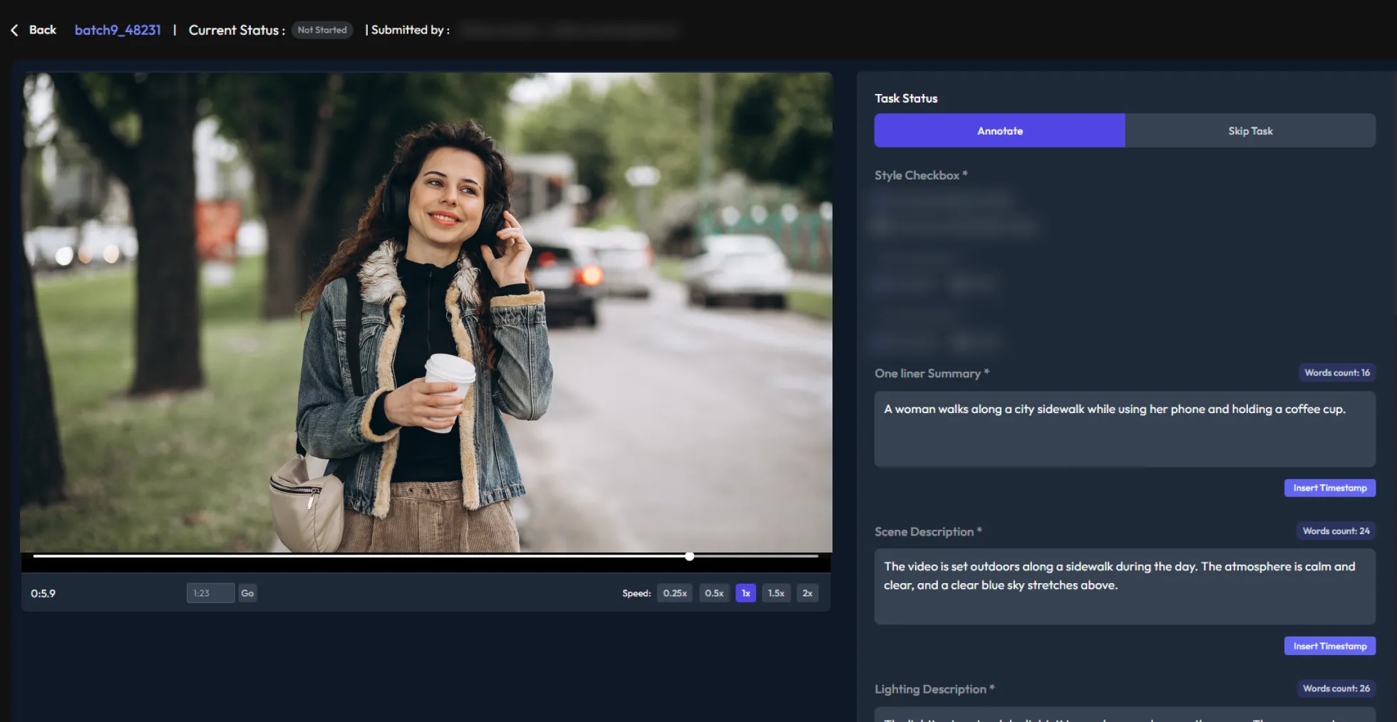 Video Annotation Dashboard