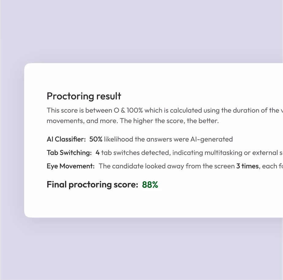 Built‑in proctoring and integrity checks