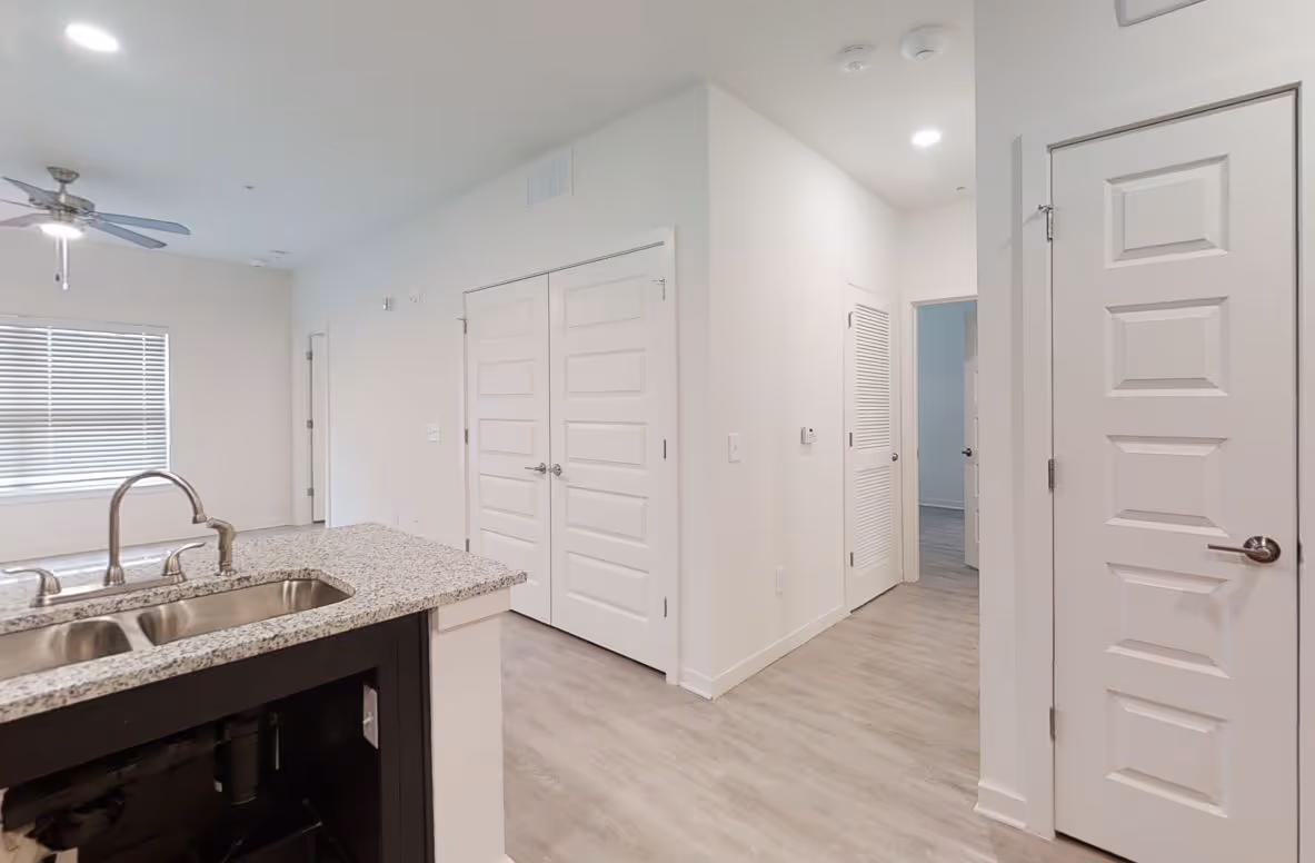 kitchen with view to bedroom