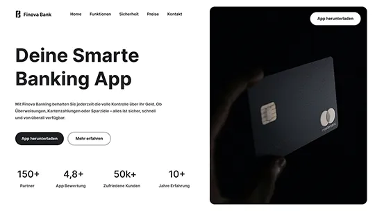 UI/UX Design für moderne Banking App - Ein Projekt der IMWM Webdesign Agentur