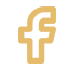 Facebook logo in a gold gradient on a white background.