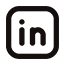 Schwarz-weiße LinkedIn-Ikone mit stilisiertem 'in'-Schriftzug.