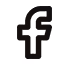 Weißes Facebook-Logo auf schwarzem Hintergrund.