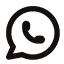 Schwarzes WhatsApp-Symbol auf weißem Hintergrund.