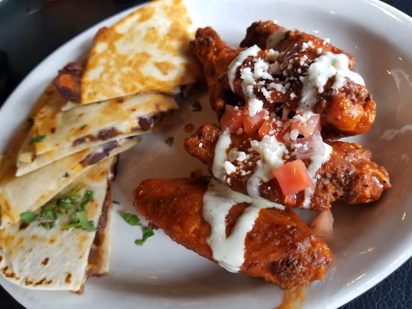 Plate of chicken wings
