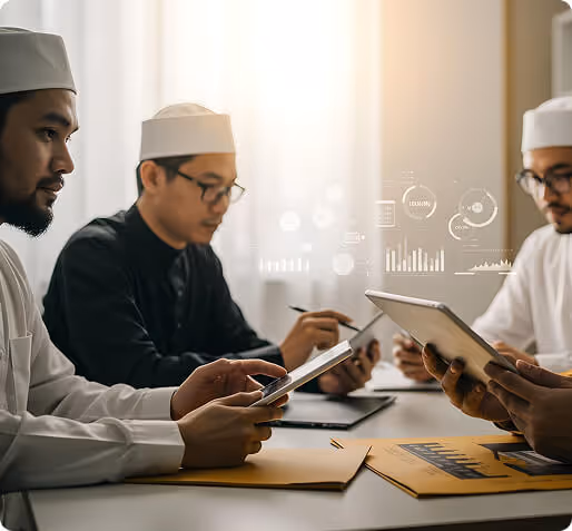 The image of Blockgen as a leader in Islamic FinTech, offering Sharia-compliant financial solutions that align with ethical and religious principles. Our services include digital Islamic banking, halal investment platforms, and ethical financing options