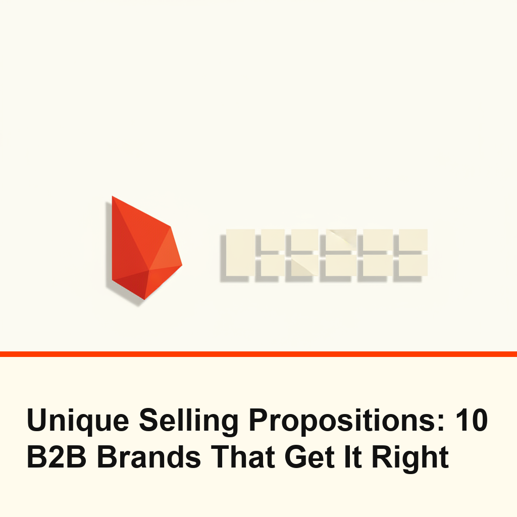Unique selling propositions in B2B - abstract geometric composition showing one bold red shape standing distinct from neutral forms