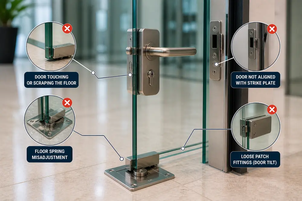 Glass Door Lock Repair vs Alignment Fix Guide