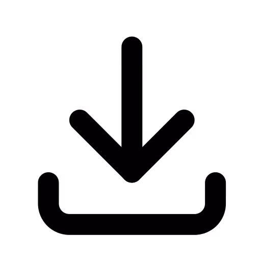 Icon of a downward arrow with a horizontal line beneath it, symbolizing a download action.