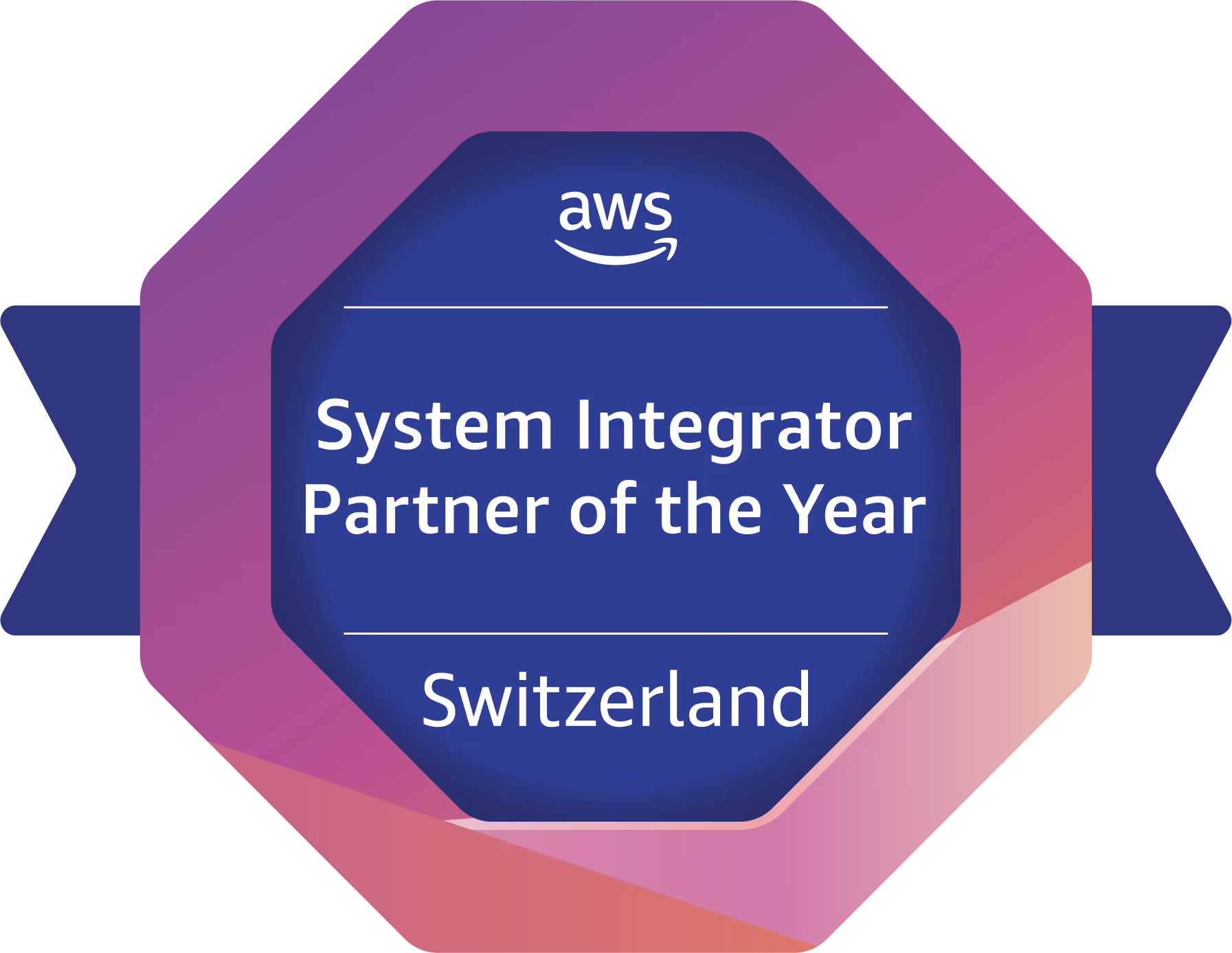 AWS System Integrator Partner of the Year award badge for Switzerland.