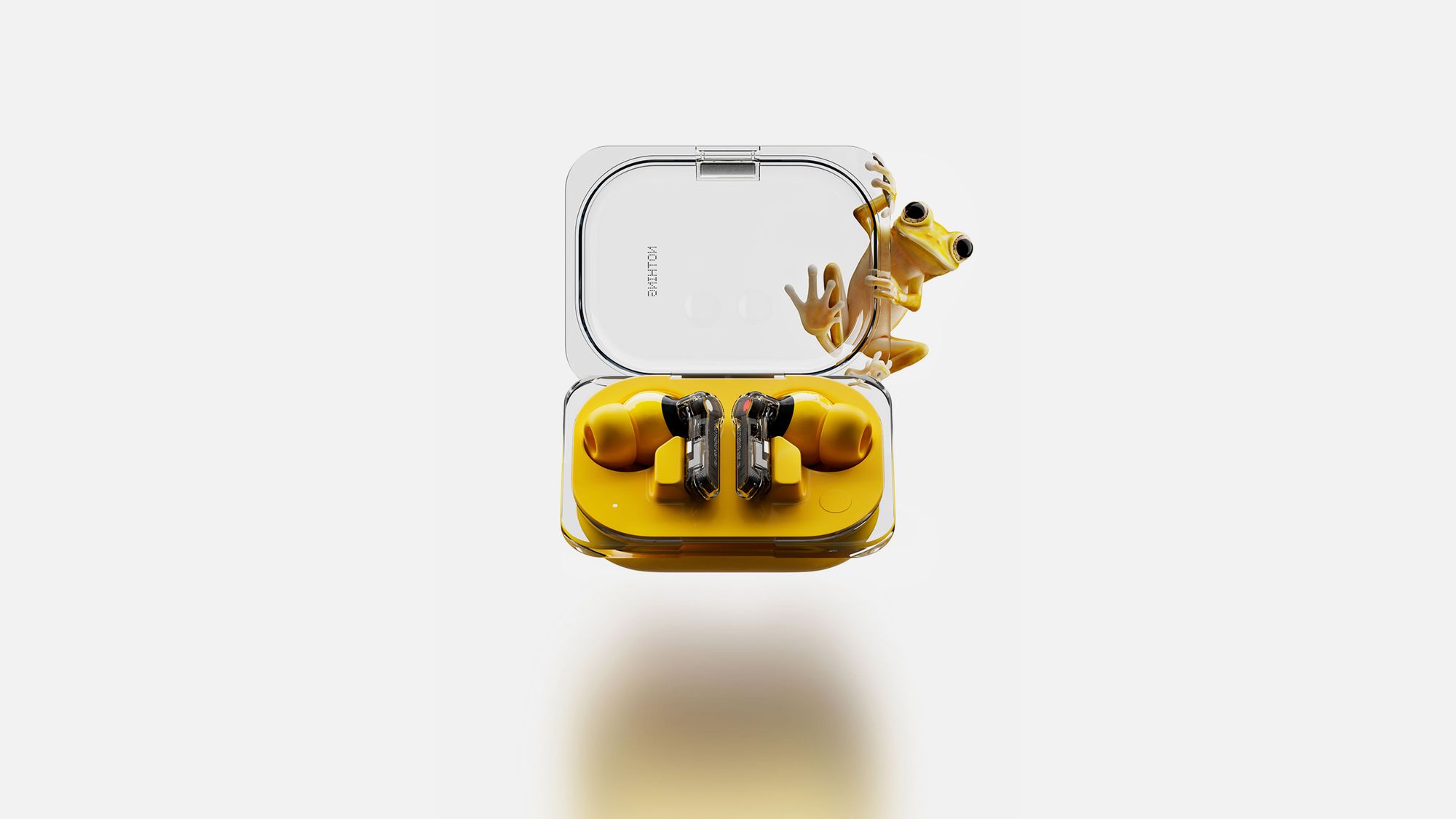 Nothing Ear (a) in de geopende oplaadcase