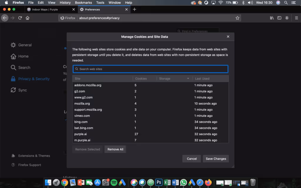 Clear Cached Data
