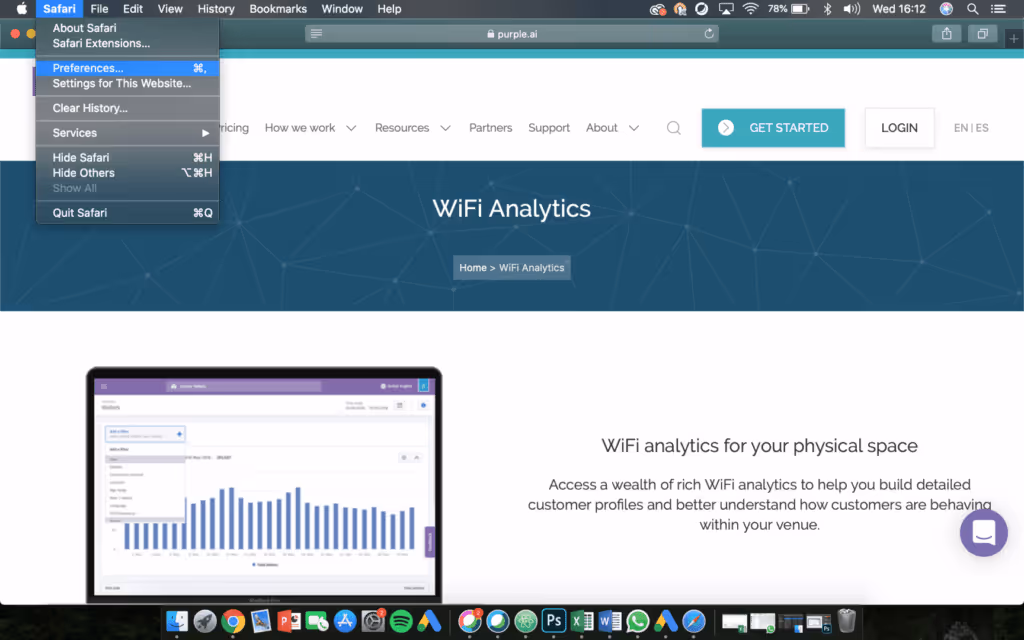 Clearing cached data on Safari