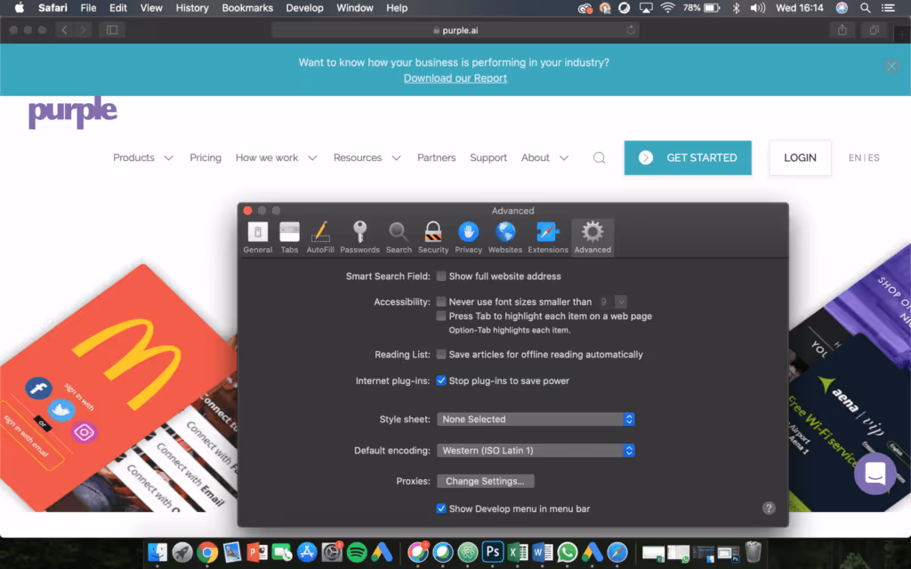 Clearing cached data using Safari browser