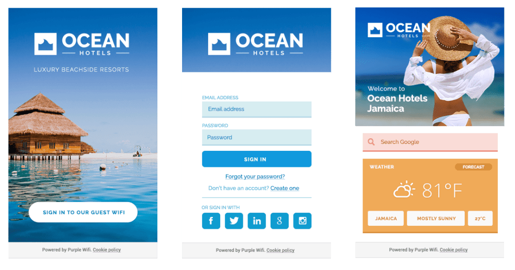 WiFi Analytics splashpage