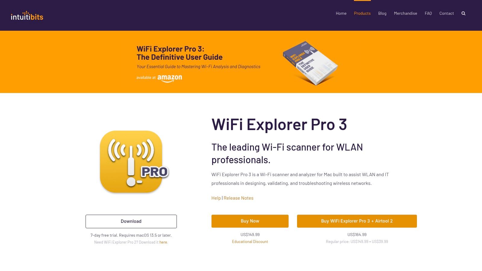 WiFi Explorer Pro displaying network data and channel information, a key feature of a professional wifi analyzer application