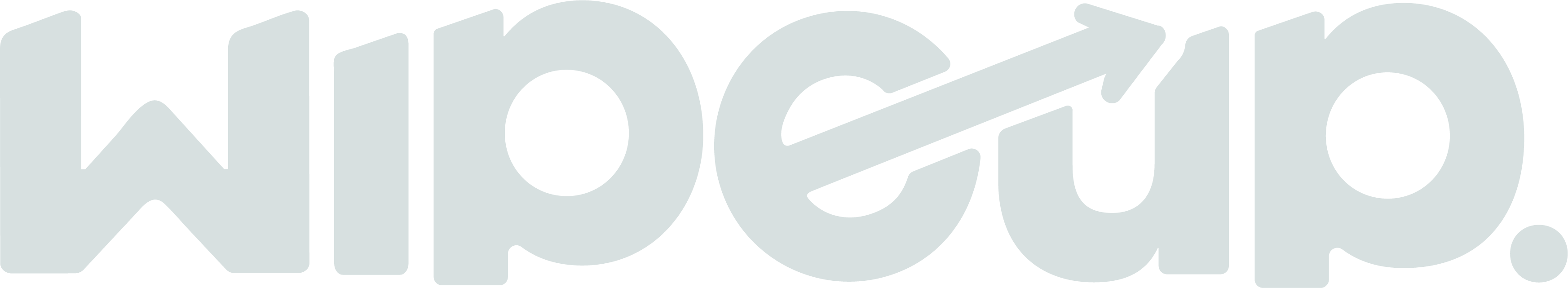 Das Wipeup Logo in weißer Schrift