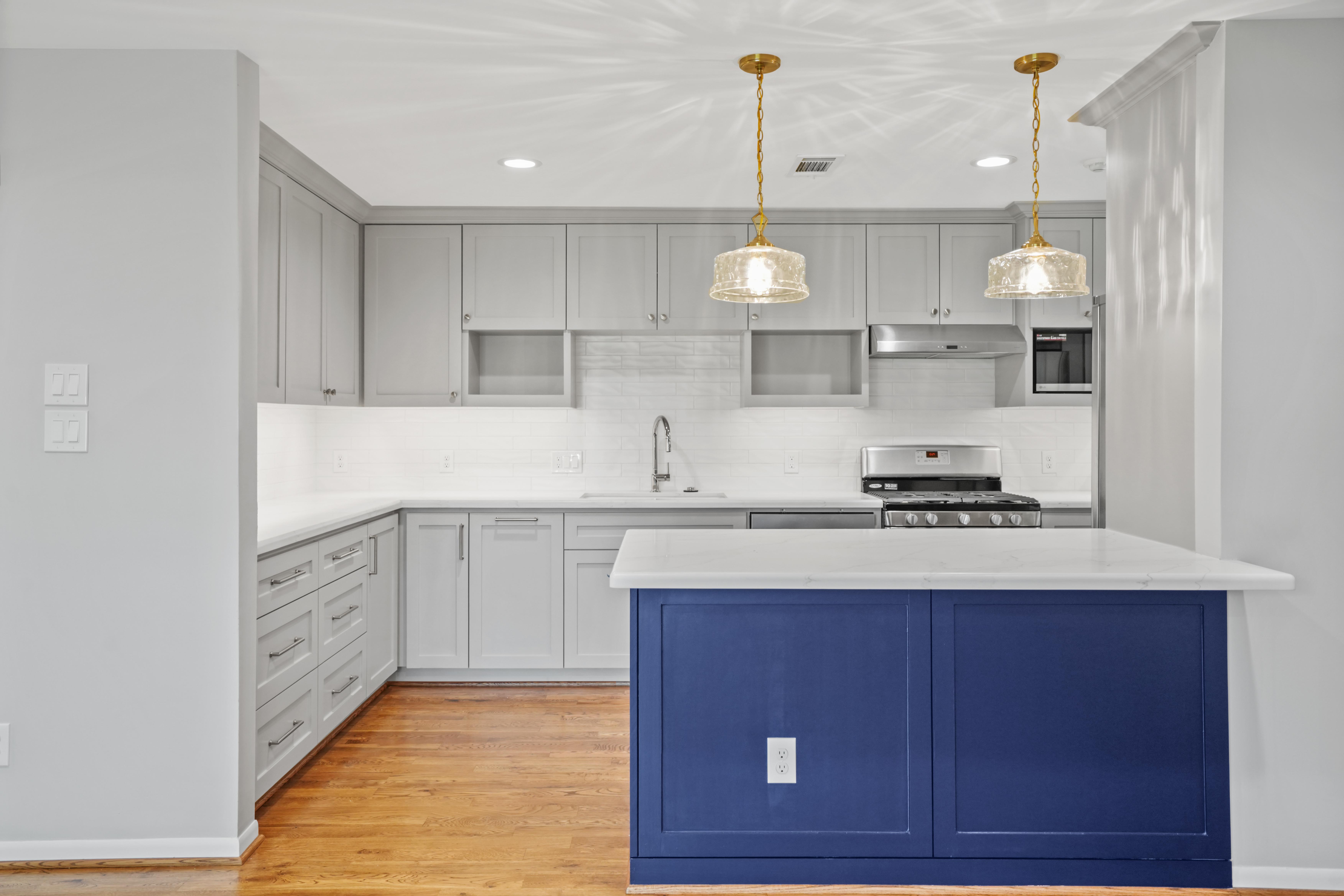 This image shows the remodeling of the kitchen at 1503 Martin in Houston, Texas.