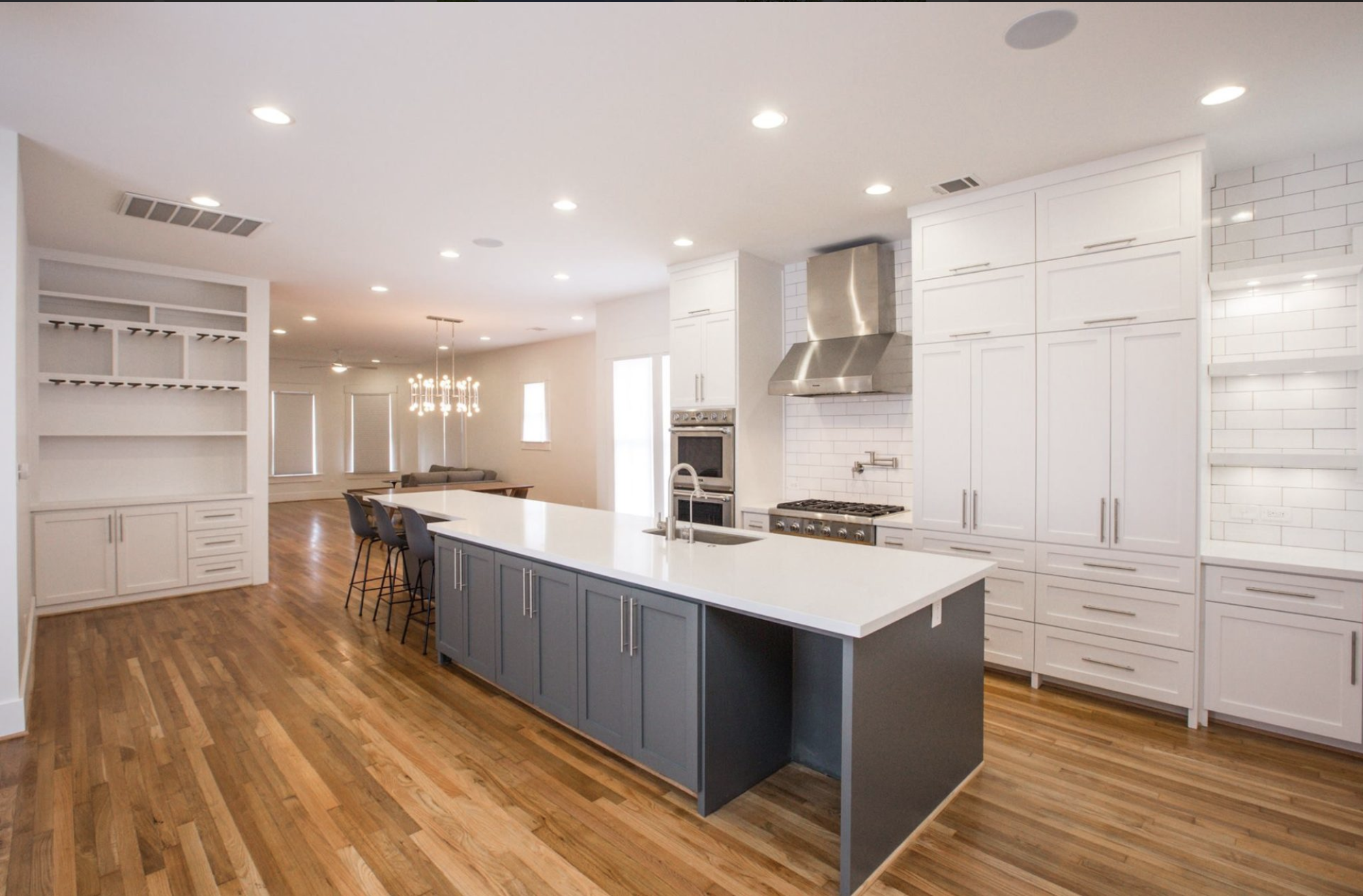 This bright kitchen looks stunning in this fresh renovation.