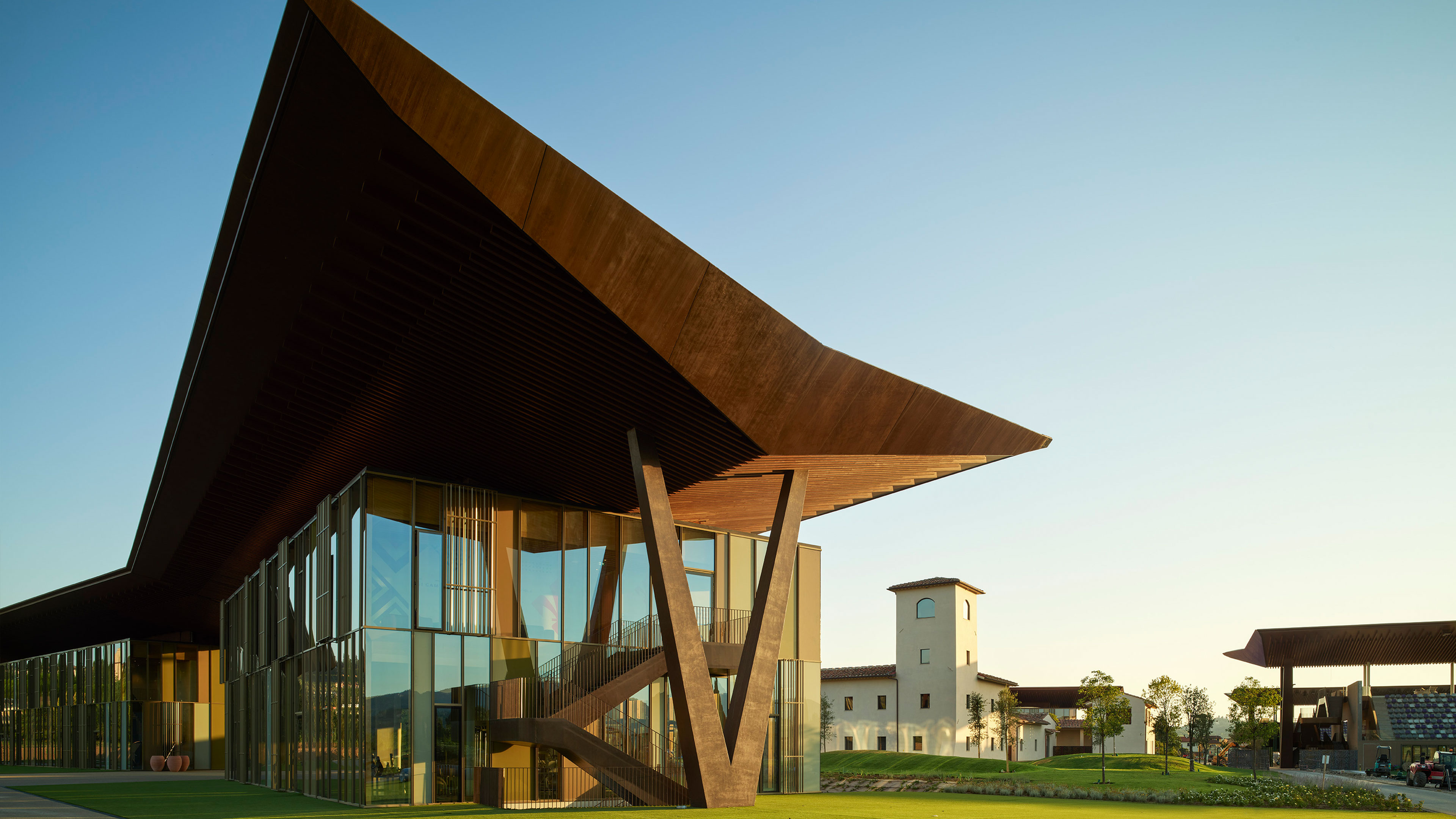 communal space in 101 Spadina with green chairs.