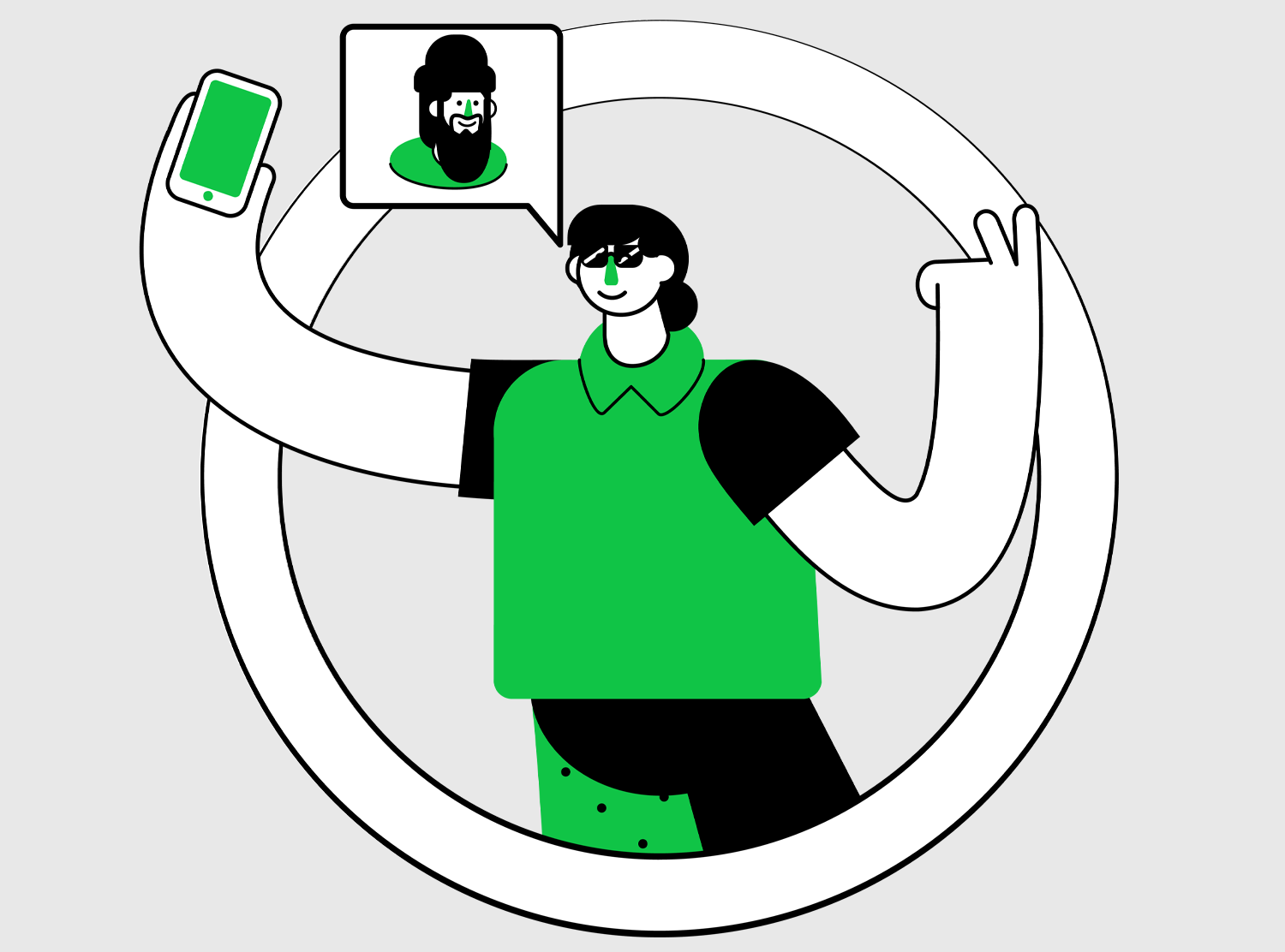 A young guy on his bike waving to new customers