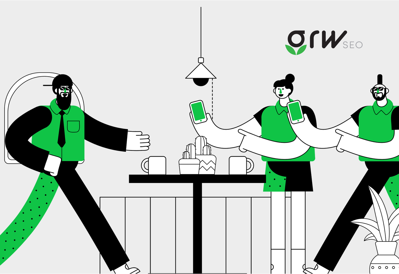 Happy group of people because they signed up on the grwSEO platform