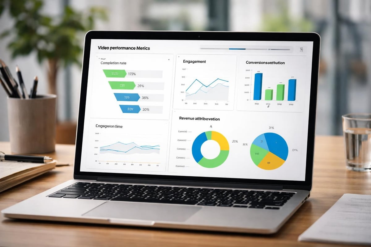 Video marketing ROI metrics dashboard