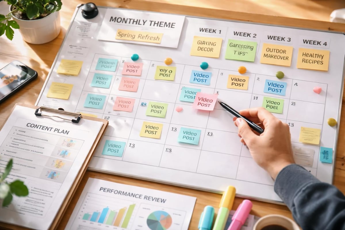 Video content calendar workflow