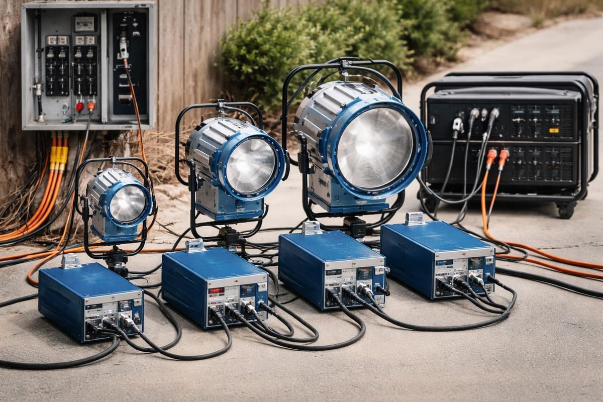 HMI lighting electrical setup