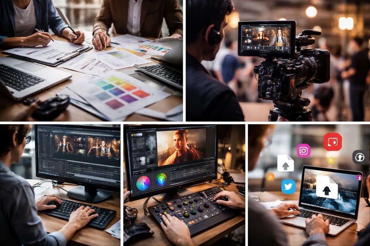 Digital video production workflow stages