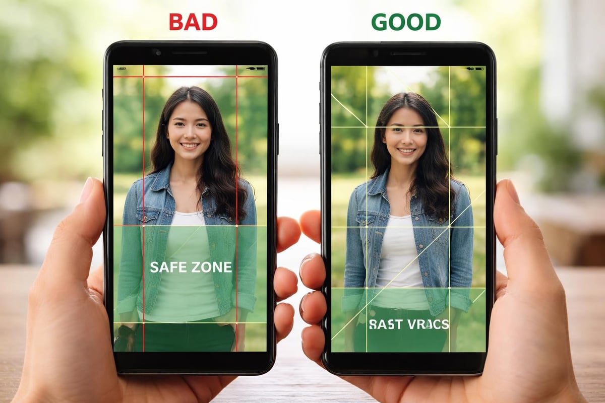 Vertical video framing techniques