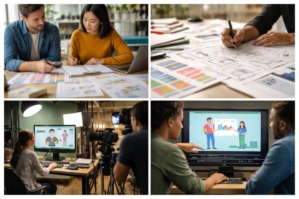 Explainer video production workflow stages