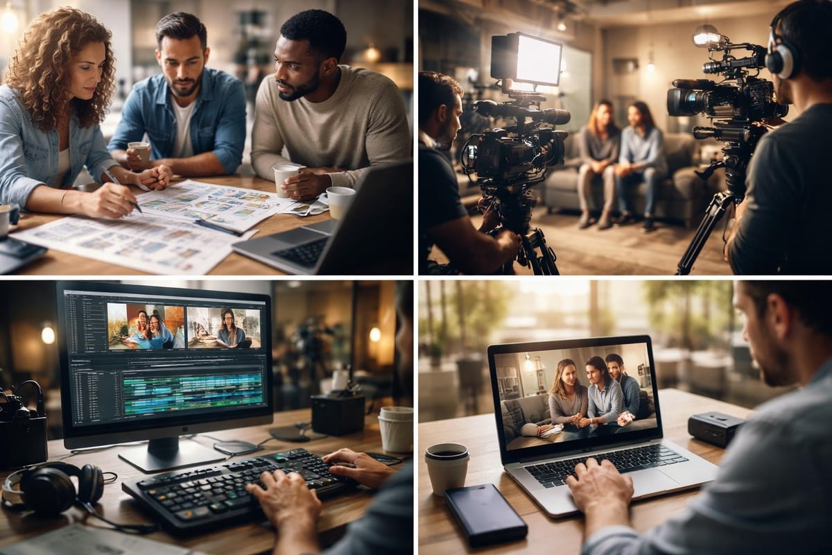 Video production workflow stages