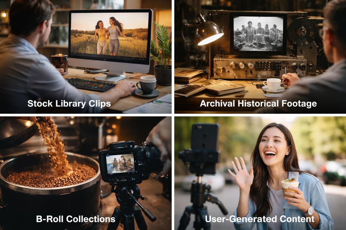 Types of clip footage