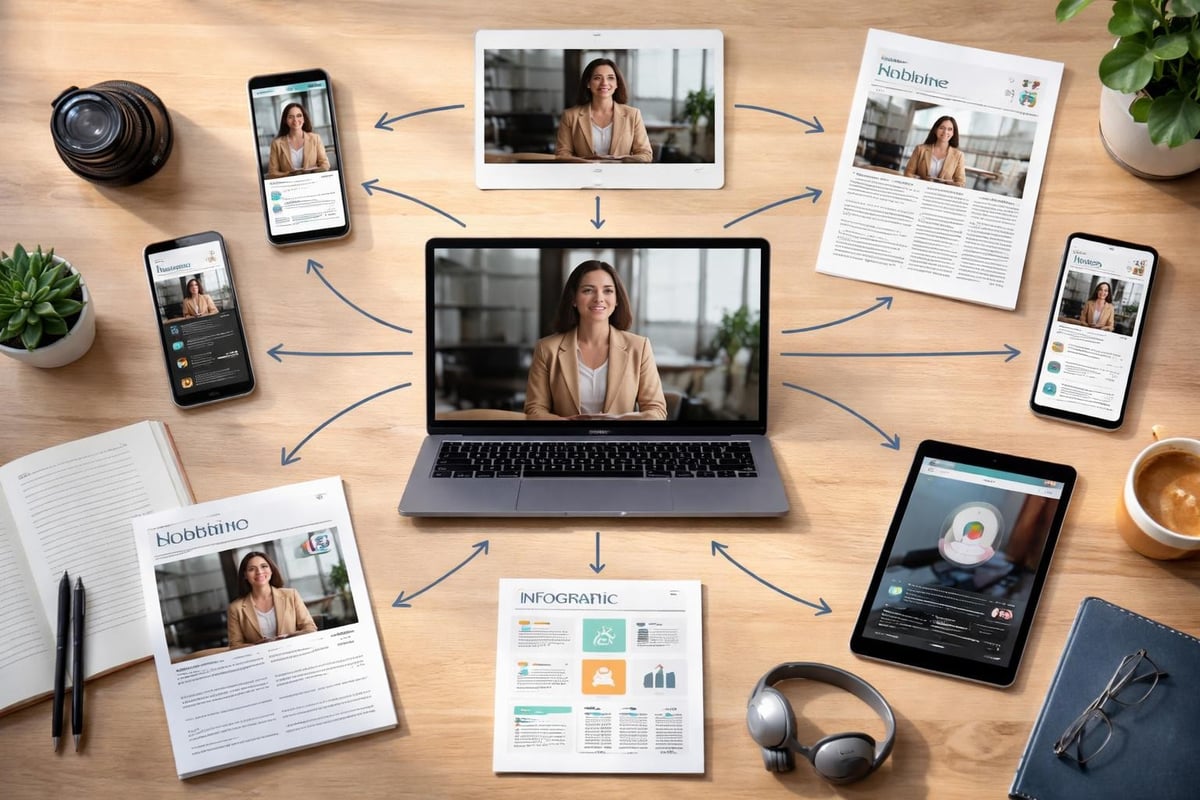 Content repurposing pyramid
