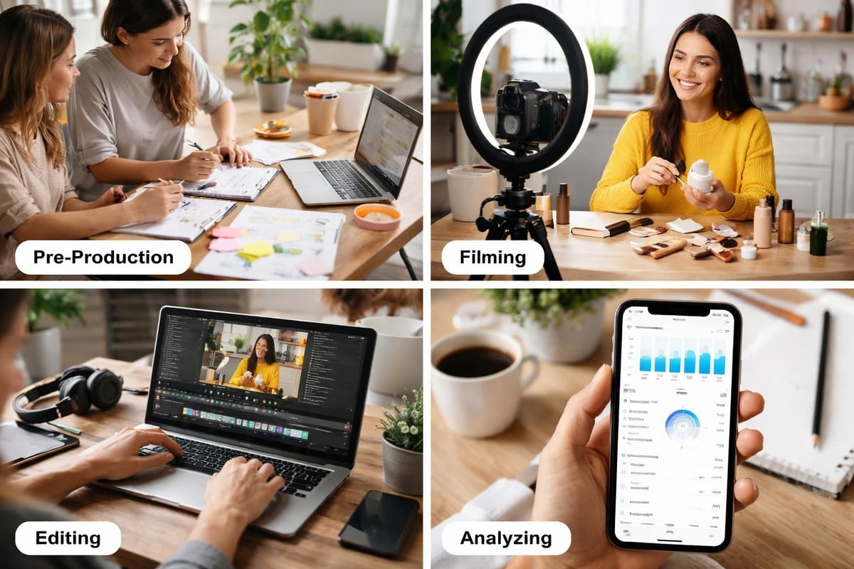 Video production workflow stages