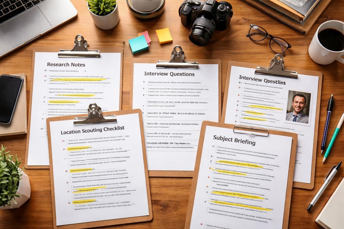 Pre-production planning workflow