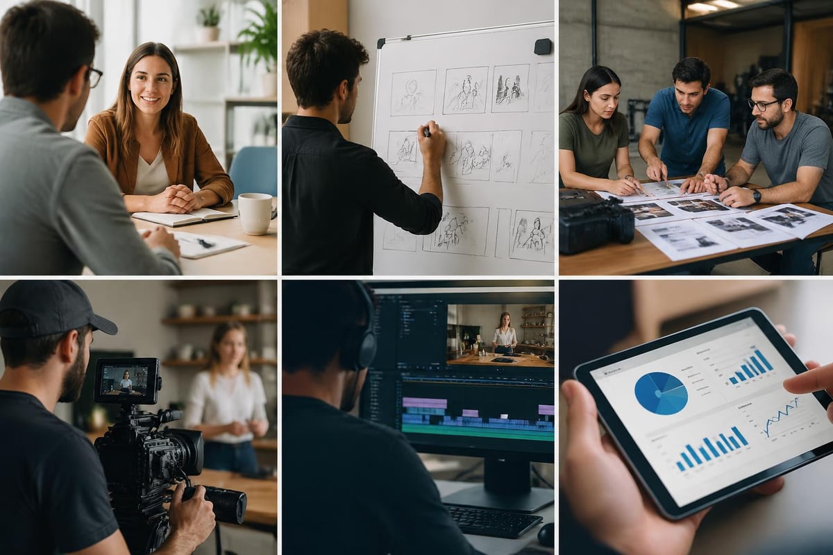 Business video production workflow stages