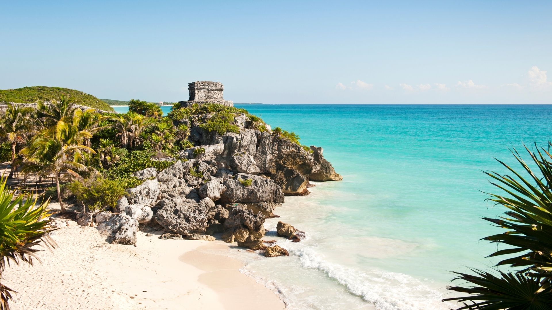 unique ocean view from Tulum ancient ruins