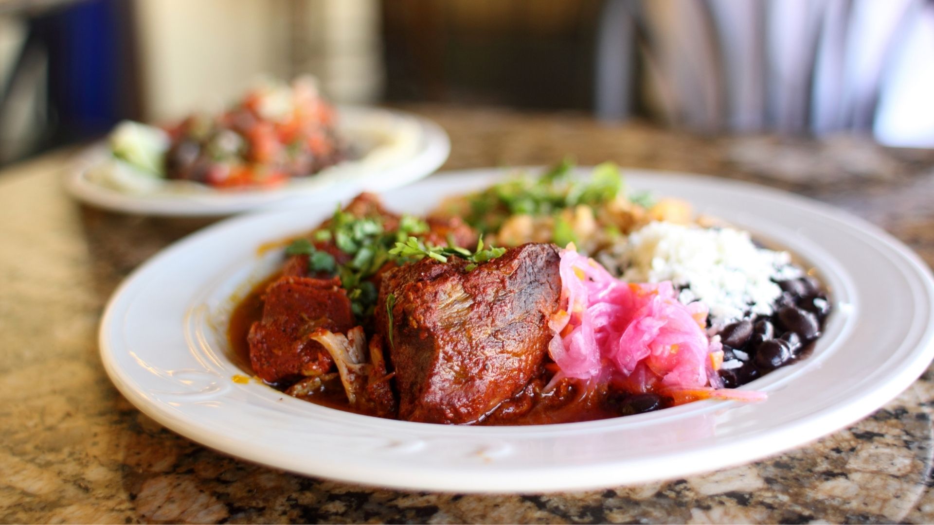 Traditional cochinita pibil from Yucatan Mexico